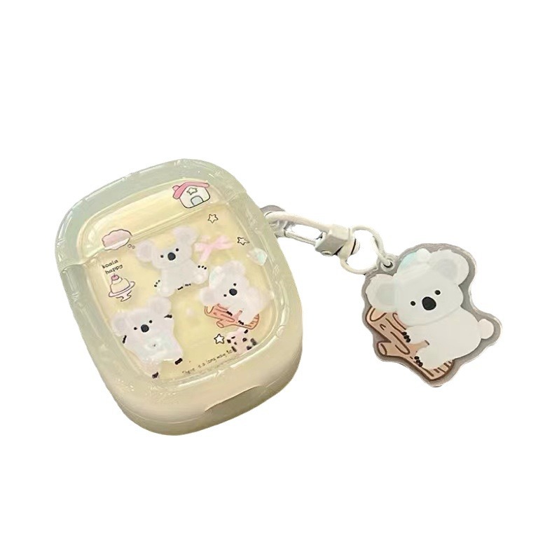 Estrellas de dibujos animados pequeño oso koala para Apple Bluetooth auriculares Airpods 4 cubierta pro3 auriculares