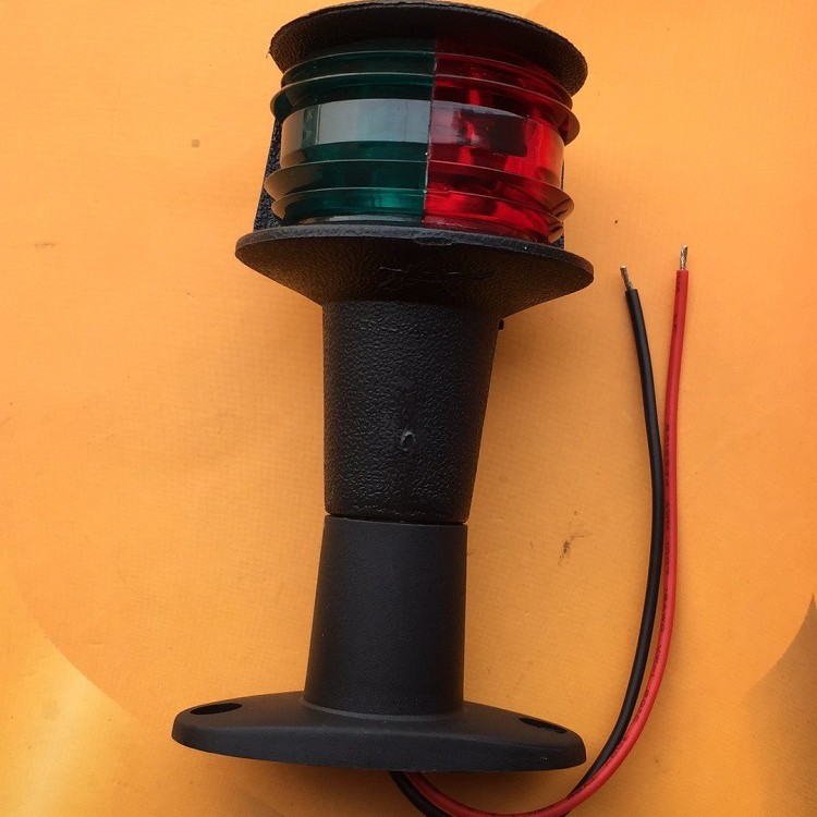 E005游艇船双色的船头灯灯小艇灯LED红绿灯双色的船头灯