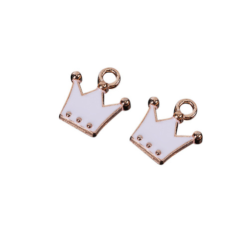 European and American simple dripping oil small crown dripping oil DIY pendant earrings brooch pendant accessories manufacturer direct sales jewelry