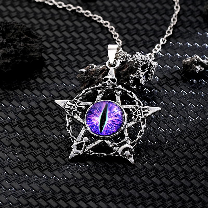 Trendy Retro Five-pointed Star Pendant Alloy Punk Independent Packaging Pendant
