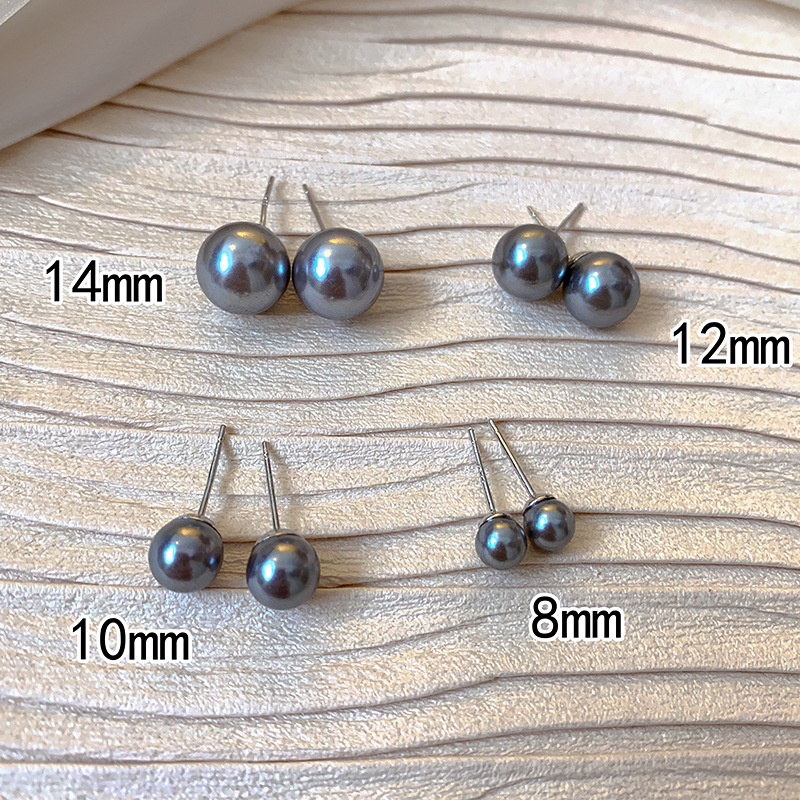 Earrings from pearl, silver 150 sample, 10mm