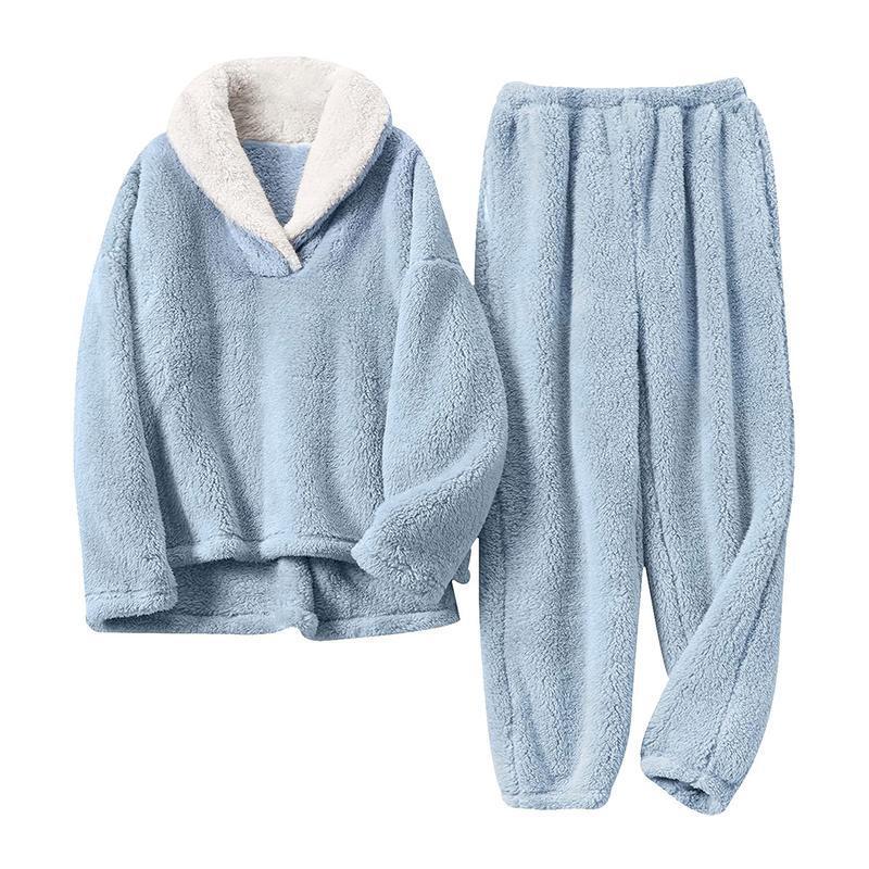 C 14473 Sherpa fleece lapel pajamas C 14473 Sherpa fleece lapel pajamas