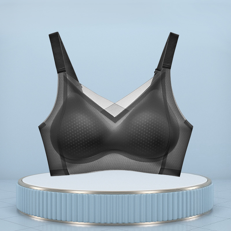 7A Ropa interior de recolección antibacteriana y fresca, senos pequeños para mujeres, sujetador fino de verano, sujetador transpirable antiflacidez y sin costuras