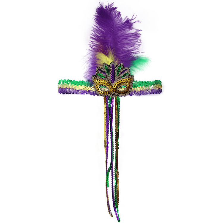 Mardi Gras fiesta de carnaval brasileño transfronterizo oro púrpura verde tricolor piezas de vestuario