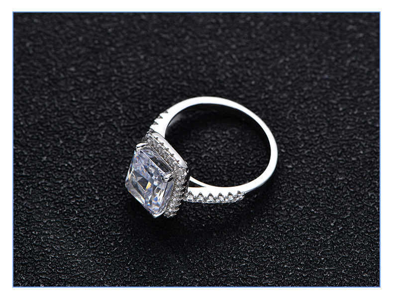 Fashion Geometric Sterling Silver Plating Zircon Rings 1 Piece