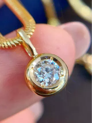 轻奢欧美ins风蛇骨项链 经典钻石泡泡吊坠锁骨链 简约百搭复古女