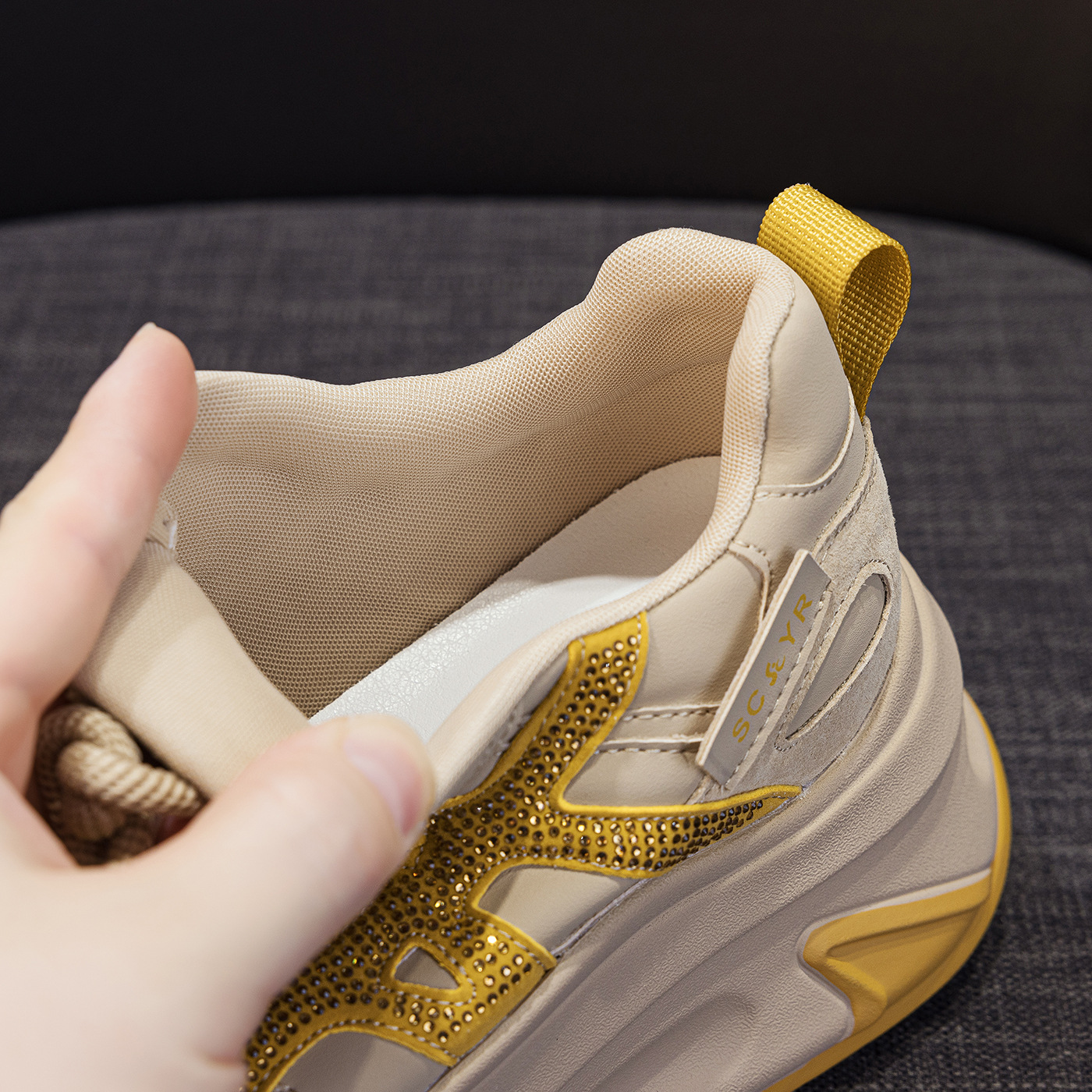 Giày sneaker nữ đế dày tăng chiều cao phong cách cổ điển mới thu 2026 — M2916- 1m màu, M2916-1 màu đỏ, M2916-1 màu vàng chi tiết 29