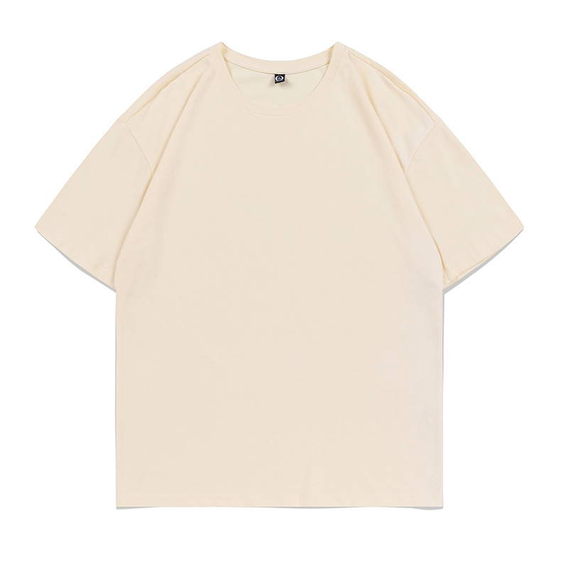 Loose-fitting Pure Cotton Crew Neck T-Shirt with Custom LOGO Printing, Short Sleeve Advertorial Cultural Shirt, School Sports Day Class Uniform Activity Shirt