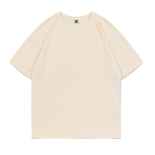 Loose-fitting Pure Cotton Crew Neck T-Shirt with Custom LOGO Printing, Short Sleeve Advertorial Cultural Shirt, School Sports Day Class Uniform Activity Shirt