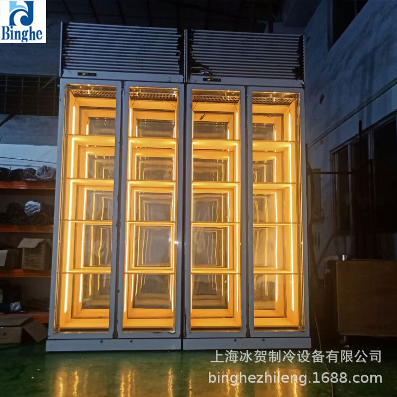 冰贺冷冻牛肉餐厅项目工程配套工厂设计原厂低温牛排冷柜黑钛磨砂