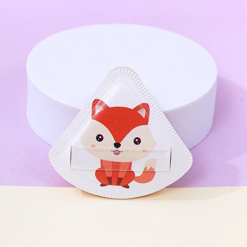 Fábrica personalizada polvo de algodón puff cojín animado personajes estrella maquillaje suave no comer forma de patrón de impresión de polvo