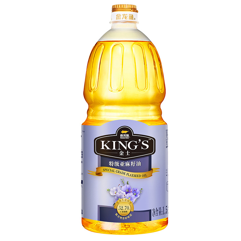 金龙鱼 食用油 KING'S亚麻籽油1.5L 家用团购批发 福利代发