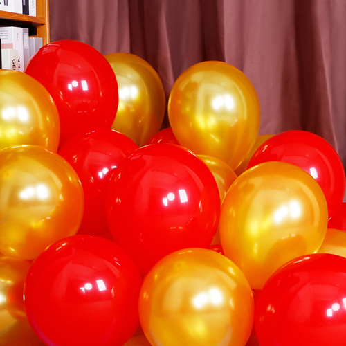 Balloon arrangement scene decoration opening red wedding arch 10-inch round color Christmas balloons 100 pieces