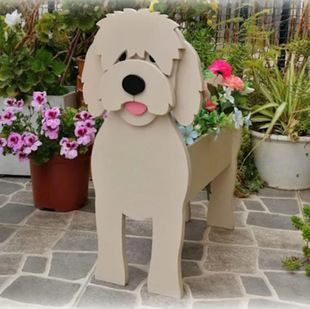 Cross-border independent station dog kitten Corgi flower pot pet puppy pot garden villa courtyard decoration