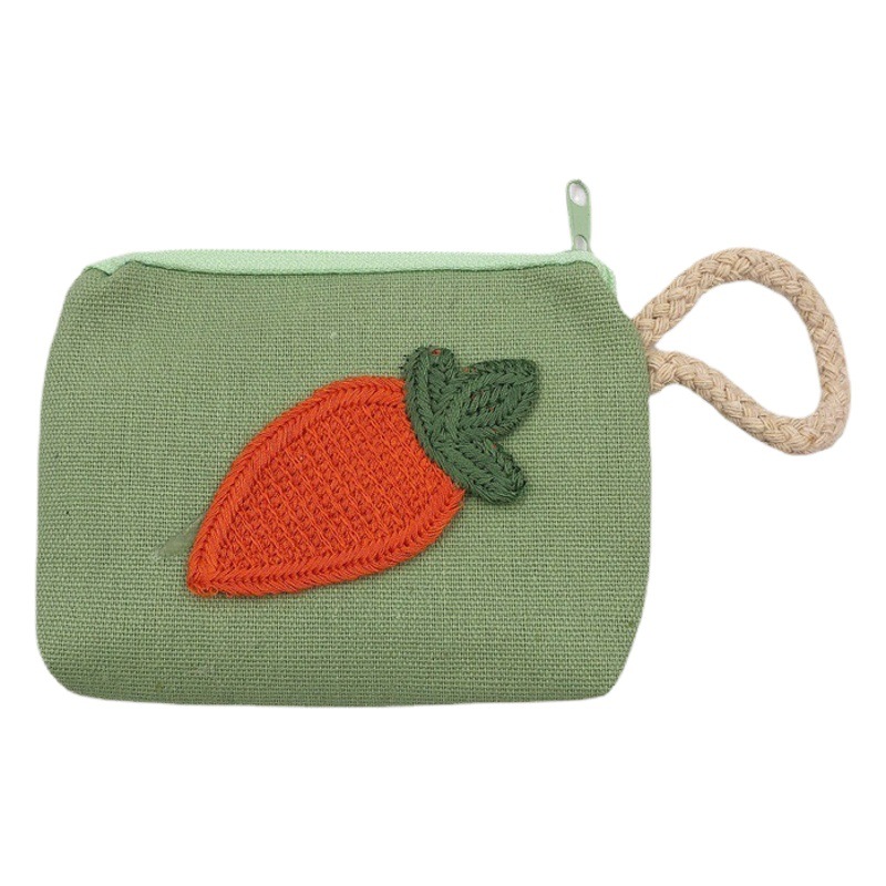 New Decal Fruit Girl Student Coin Bag Canvas Coin Purse Small Bag Gift 2 Yuan Store Supply