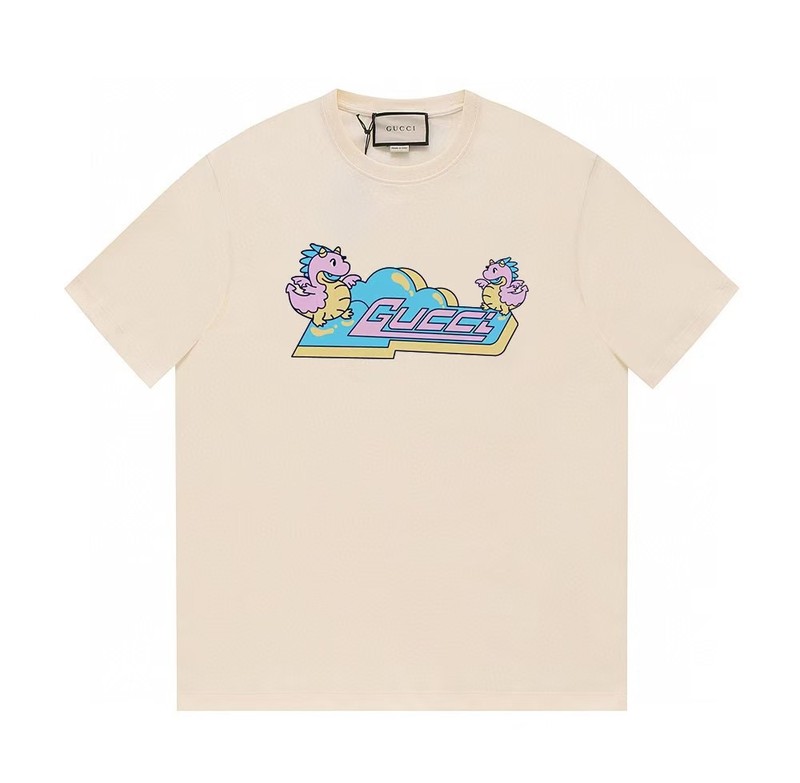G's ヨーロッパ版半袖夏トレンドブランド古家プリントTシャツレタートップトレンドルーズ半袖TシャツカップルT|undefined