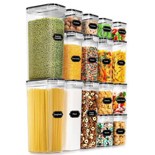 Bestselling PP food preservation jar with seal, refrigerator kitchen food can, grain and bean bucket snack storage container