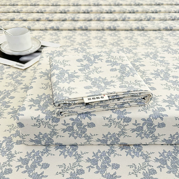Plain flower strips-blue [100% cotton]