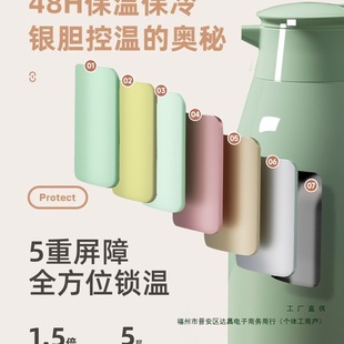 Insulated Kettle 2024 New Model for Home Use, Large Capacity Thermos with Glass Inner Liner, Hot Water Kettle, Boiling Water Thermos