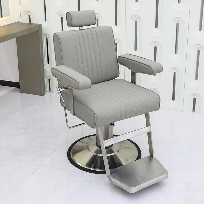 Sillón de barbero vintage para cortes de pelo, sillón de salón reclinable, sillón de barbero para hombres, sillón giratorio. image 15