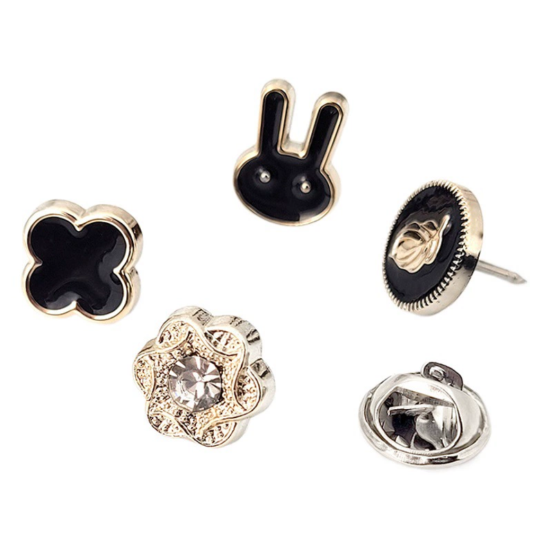 Пряжка с защитой от воздействия, съемная женская фиксированная брошь с низким воротником, пряжка без швов, пряжка для ногтей, стильная рубашка, декоративная пряжка