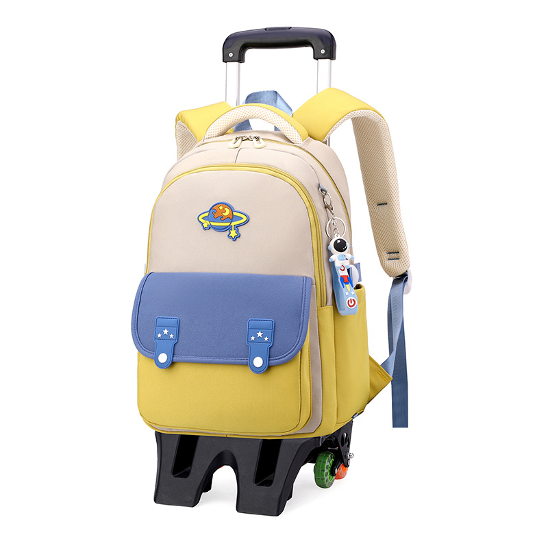 Mochila infantil de pescado natural para estudiantes de primaria grados 1 - 3 - 4 mochila de tirón para subir escaleras mochila de doble propósito al por mayor transfronteriza