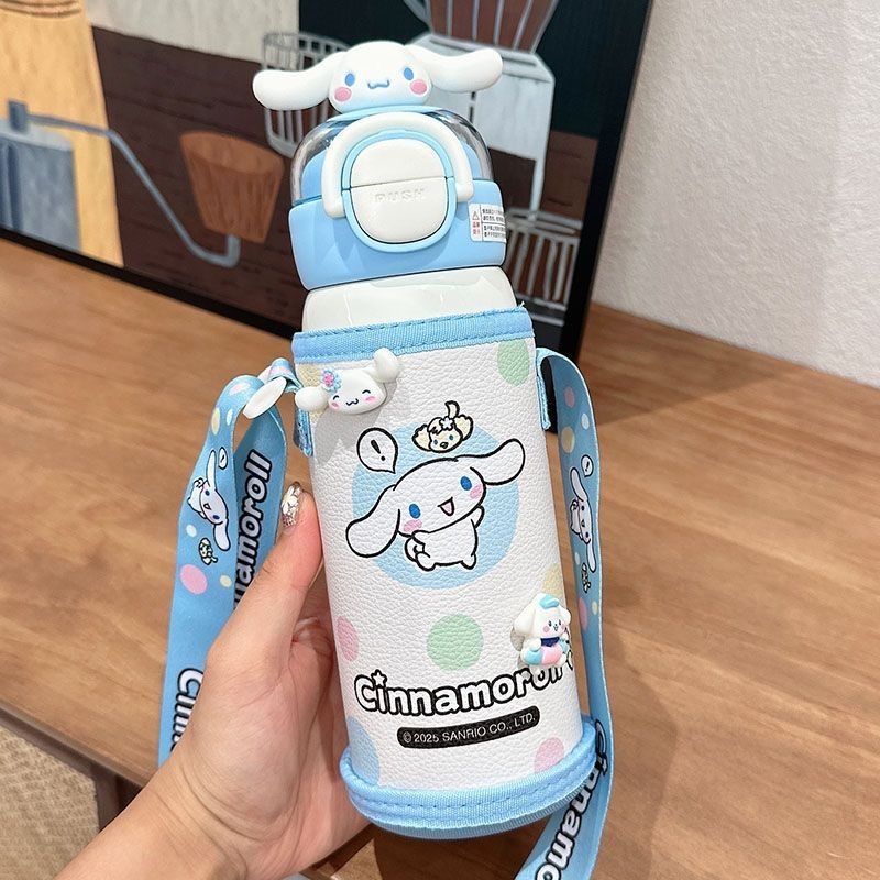 库洛米水杯儿童保温杯女孩2025新款幼儿园小学生上学专用吸管水壶|undefined