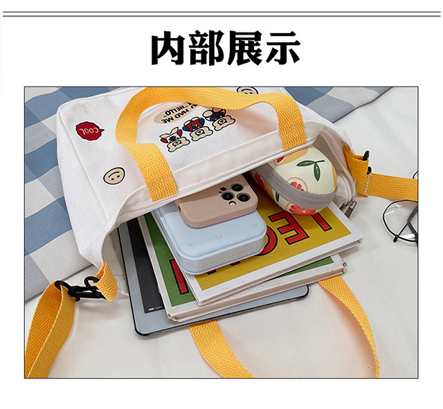 Small canvas bag, Japanese-style Instagram bag, student shoulder bag, Korean-style small, cute and artistic hand-held bag undefined