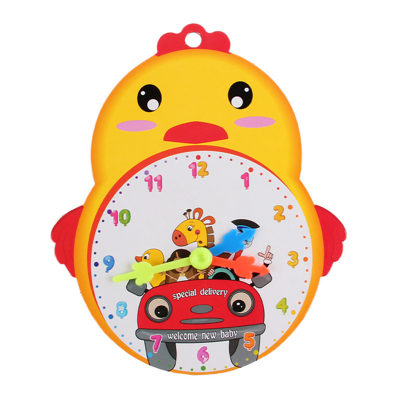 Reloj de aprendizaje con diseño cartoon para niños - Para educación temprana e interacción padres-hijos - Preescolar - Venta transfronteriza