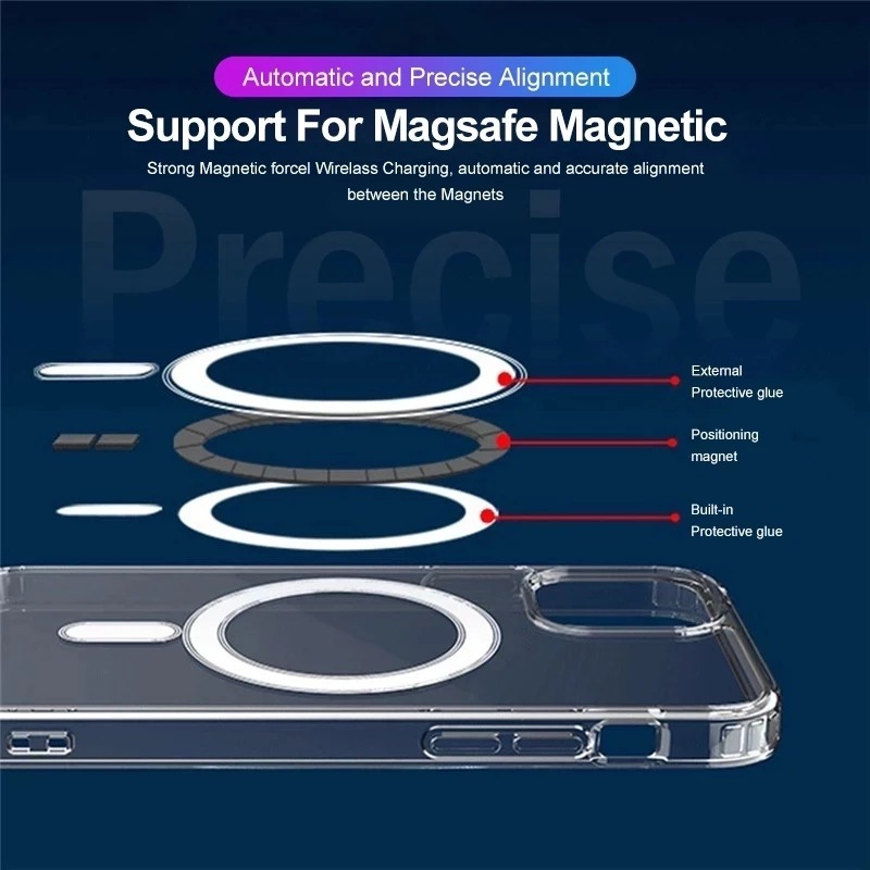 Apple 17ProMax対応 iPhone16用ケース マグネット式 透明 MagSafe対応 レザーPU 磁気カードホルダー|undefined