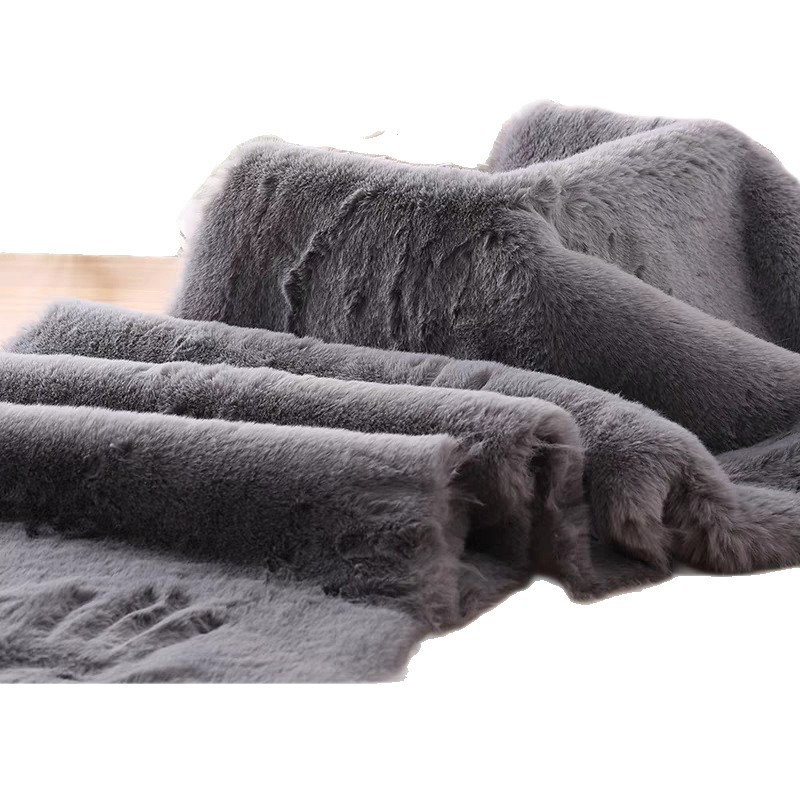 在庫あり、ラビットファー生地、無地ベルベット生地、模造毛皮、衣料品生地、おもちゃ生地、暖かいベルベット