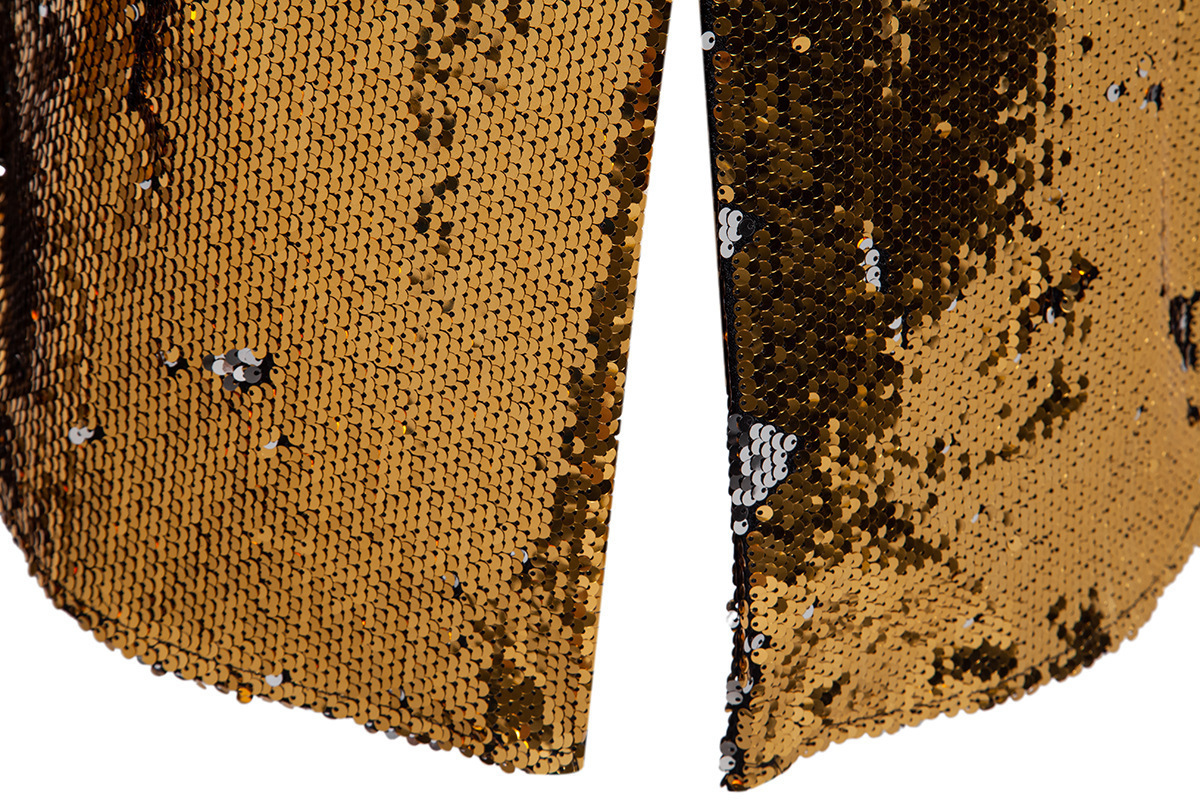 Men's Sequin Tuxedo Blazer Slim Fit Rhinestone Tailcoat For Stage_voghion.com