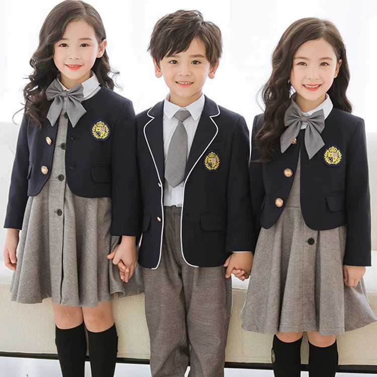 Детская одежда для выступлений летний костюм Школьная форма весна-осень детский сад Садовая одежда начальная и средняя школа Одежда для учеников платье