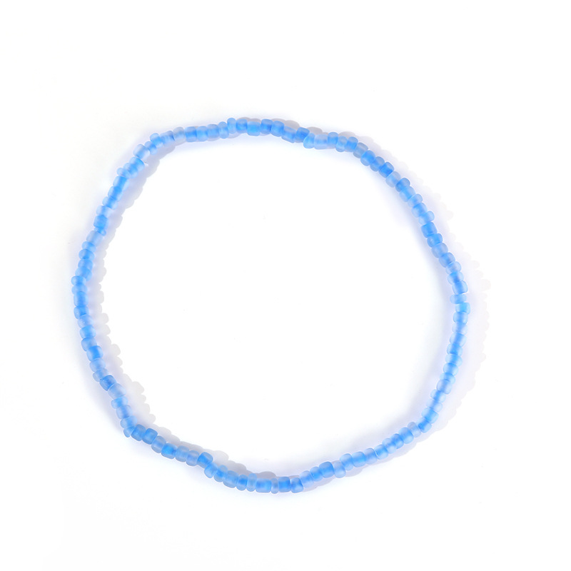 Joyas transfronterizas europeas y americanas, verano, perlas luminosas de colores de todo fósforo, tobillera de cuentas de arroz, pulsera creativa simple, marea de playa multiusos