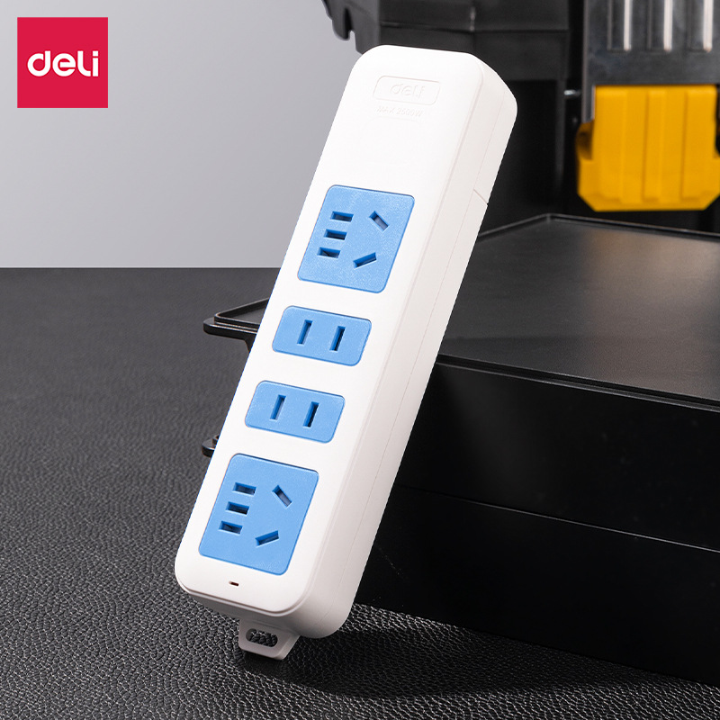 新品DELI得力无线插座工程用排插插排不带线插座接线插线板新国标