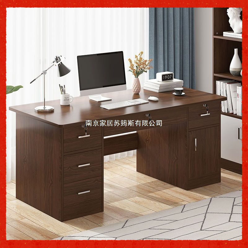 Solid Wood Desk Office Computer Desk Home Desk Study Drawer Study Table Bedroom Writing Desk