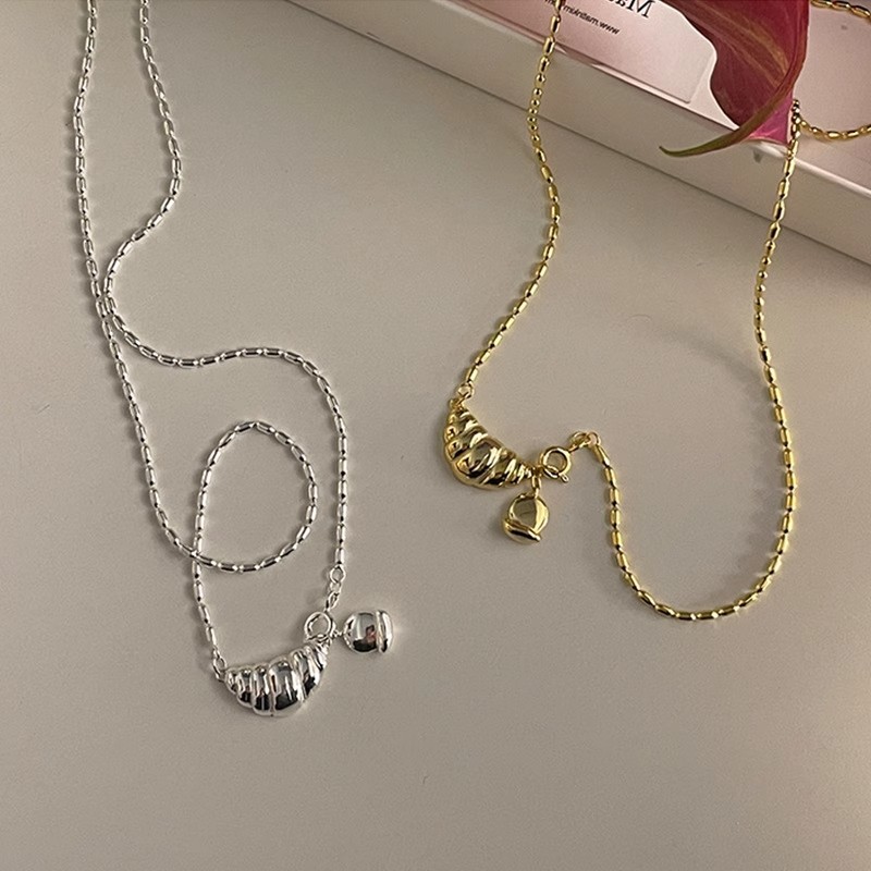 Colar de pérolas de luxo com fecho magnético para mulher_voghion.com