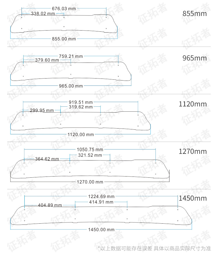 Suitable for Roof Spoiler, Car Deflector, Car Luggage Rack Frame, Roof Box Crossbar, Wind Deflector, Roof