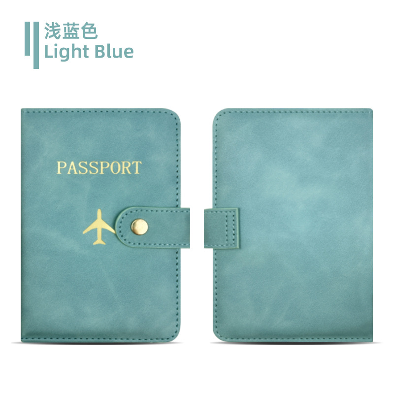 Múltiple tarjeta de protección de pasaporte Este conjunto de clip de pasaporte de cuero pu borde de cuero función de almacenamiento de certificado bolsa pequeña bolsa de pasaporte