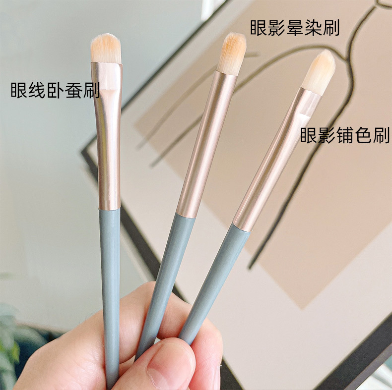 3 paquetes de pinceles de sombra de ojos, juegos de pinceles de maquillaje, herramientas de maquillaje para principiantes, cepillos de fibra, cepillos de sombra de ojos de embalaje individual