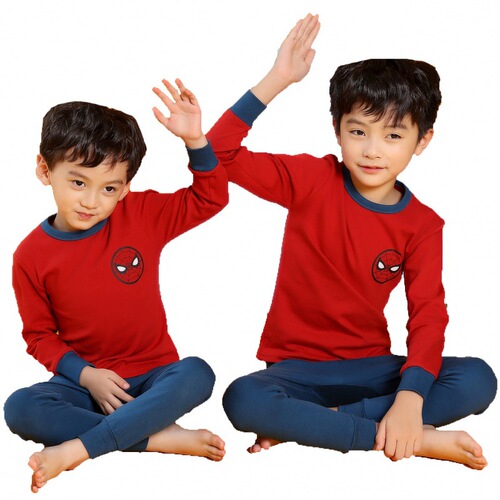 Children's autumn clothes and long pants pure cotton boys and girls underwear set autumn and winter baby cotton round neck bottoming cotton sweater