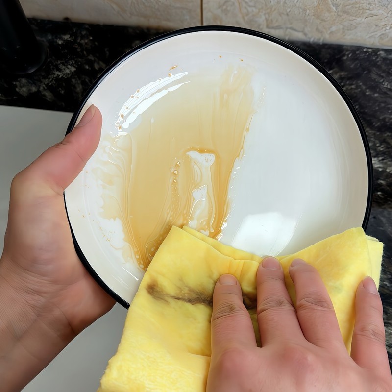 【新食器洗い布】キッチン食器洗い布、こびりつきにくい油性食器洗い布、吸水性布、糸くずの出ない除染クリーニング|undefined