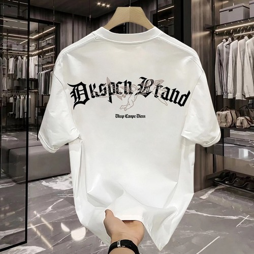 2025 Casual High-End Men's Short-Sleeve T-Shirt Summer Pure Cotton T-Shirt Streetwear Versatile Top T