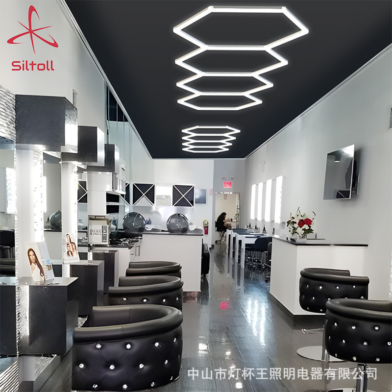 lámpara de copa rey panal de abeja lámpara de garaje lavado de autos autoservicio a prueba de agua a prueba de humedad a prueba de insectos tres lámparas sin sombra led