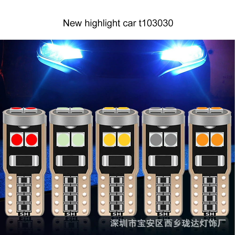 LED-лампа T10 для автомобиля, светильник для чтения 3030 6smd ультра — правый свет, bubble