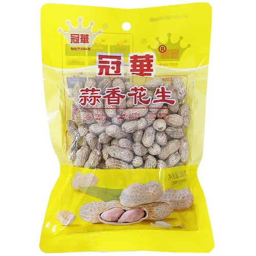 Crown Hua Aged Tangerine Peel Peanuts 200g Five-Spice Salty Licorice Garlic Aroma Roasted Nuts for Drinking Snacks Bagged
