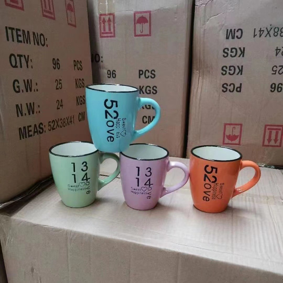 Tazas de cerámica tazas de agua de gran capacidad tazas de café de estilo cortés lindas tazas de leche tazas de pareja image 8