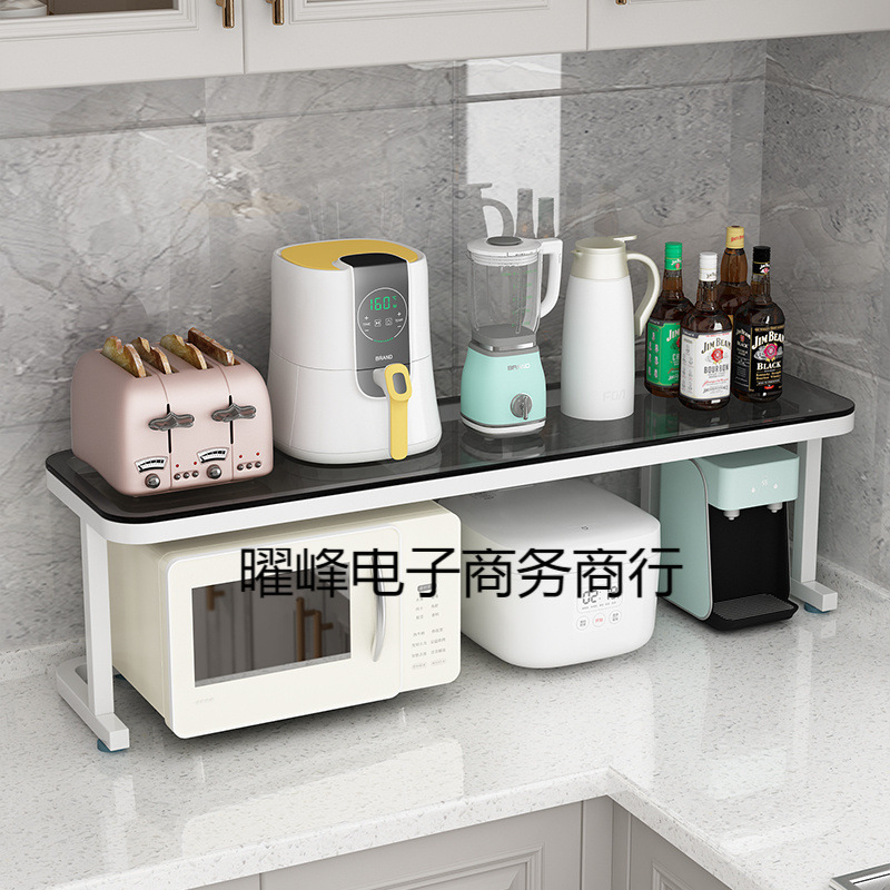 厨房置物架台面微波炉架烤箱架灶台收纳架电饭锅收纳架空气炸锅架