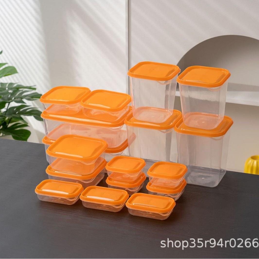 Nuevos alimentos caseros, frutas, caja de almacenamiento, caja de plástico, caja de acabado, 17 juegos de caja de almacenamiento, caja de almacenamiento