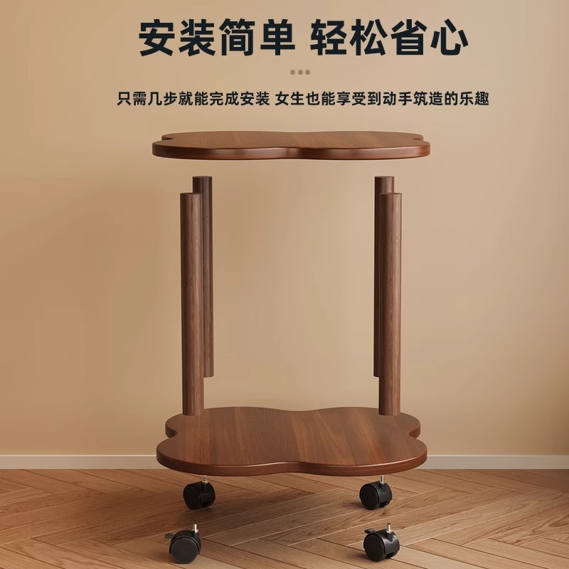 Fabricantes de mesas retrógradas pueden mover mesas redondas pequeñas mesas de té sala de estar doméstica pequeña casa simple estante de mesa de cabecera